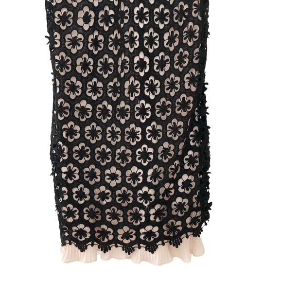 Anthropologie HD in Paris - Eyelet dress w/ Nude underlay & Ruffled Hem - Picture 3 of 6